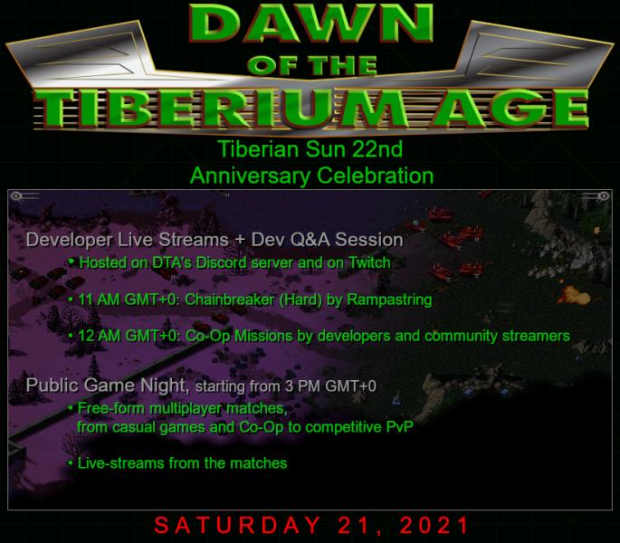 Join the Dawn of the Tiberium Age event on August 21st
