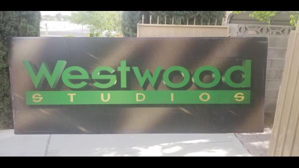 Out of storage- original Westwood Studios sign from the old Las Vegas building